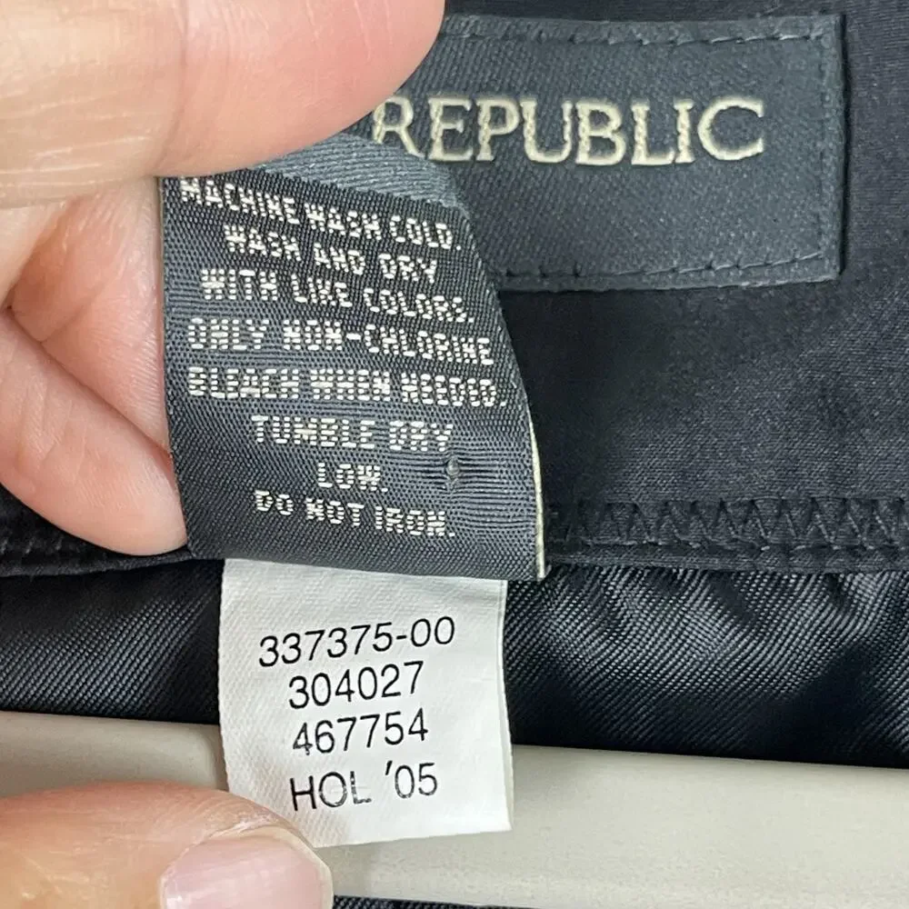 Vintage Banana Republic Factory Trench Coat Mens Large Black Water Resistant - Picture 7 of 16